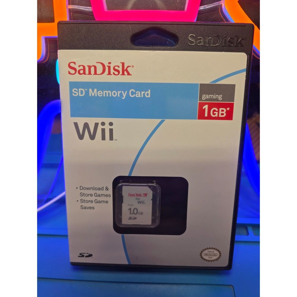 Sandisk Nintendo Wii Memory Card 1GB NIB - In Case - Uncommon!
